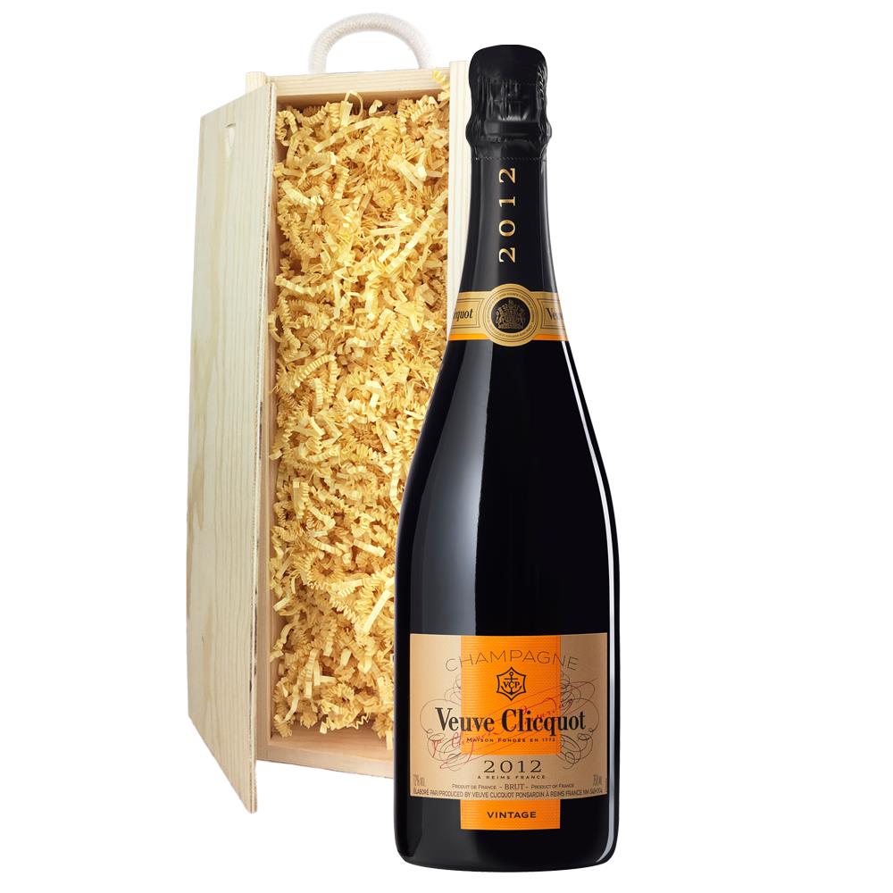 Veuve Clicquot, Vintage 2012 Champagne 75cl In Pine Gift Box